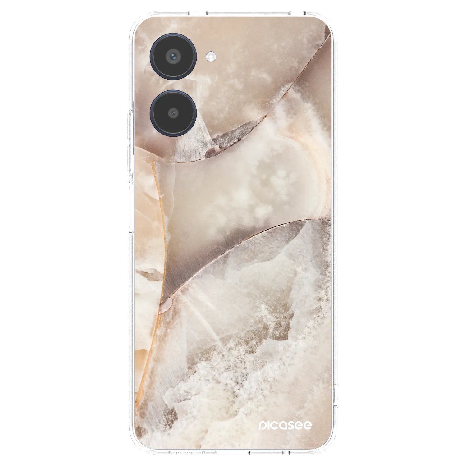 Picasee silikónový prehľadný obal pre Realme 10 4G - Cream marble