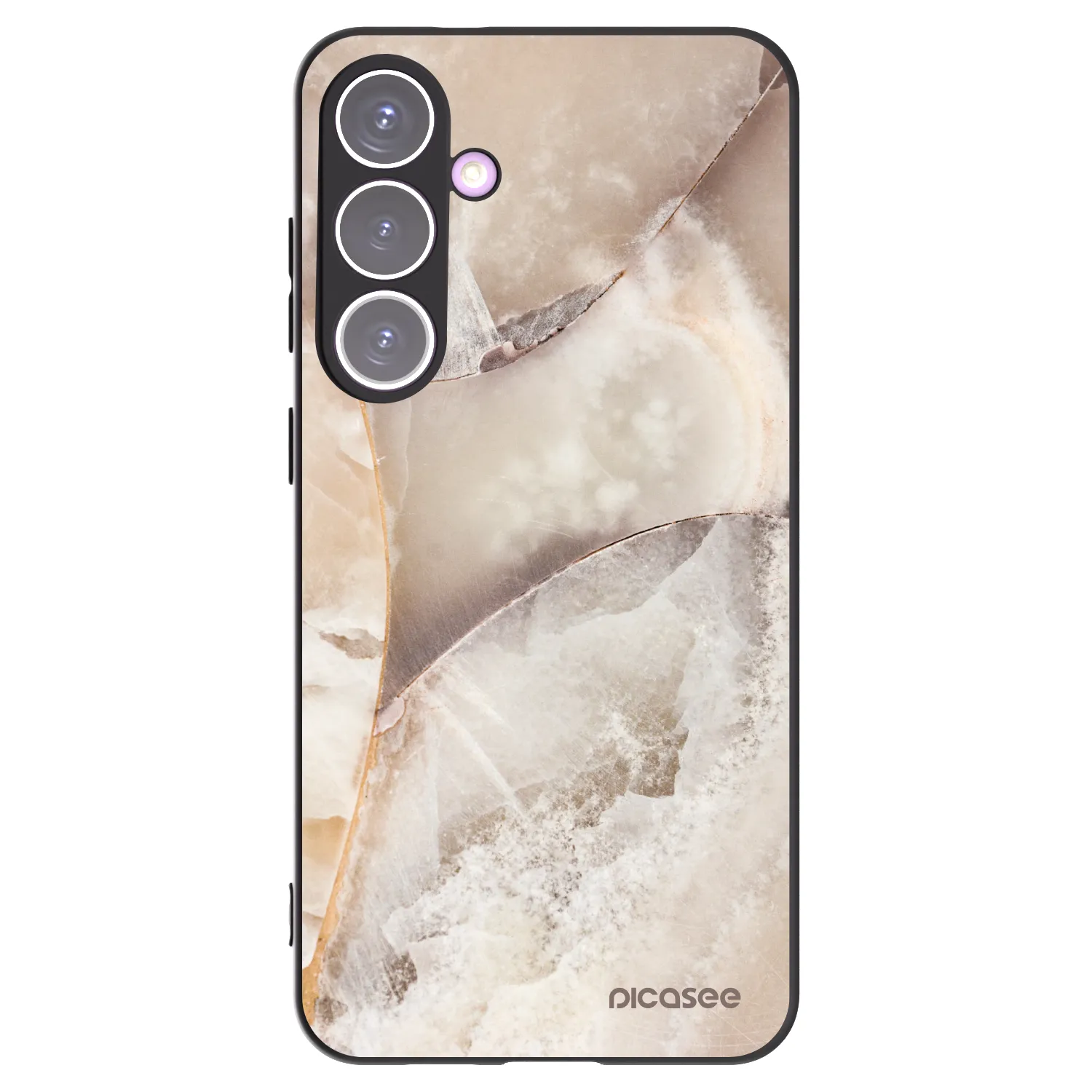 Picasee silikónový čierny obal pre Samsung Galaxy S24+ S926B 5G - Cream marble