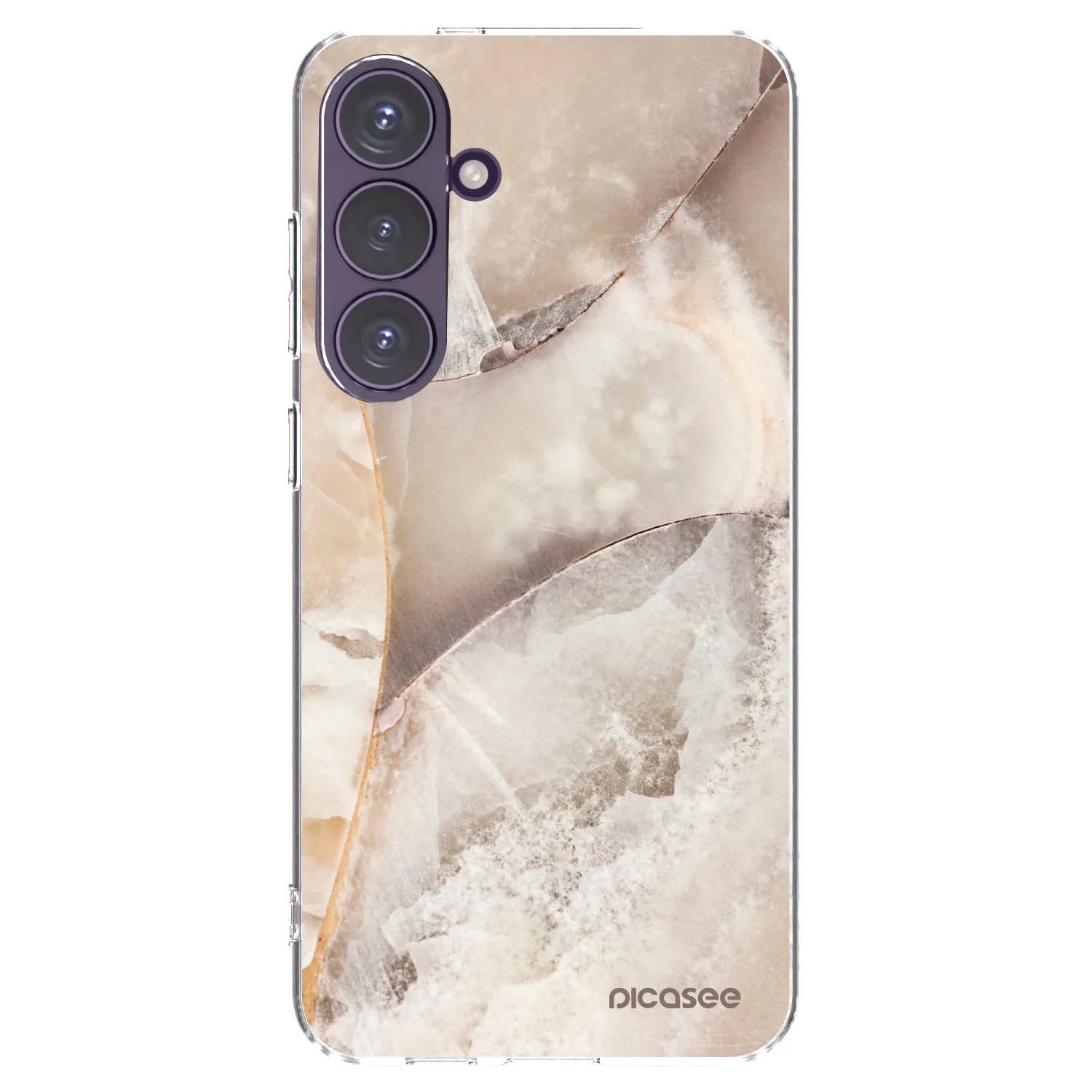 Picasee silikónový prehľadný obal pre Samsung Galaxy S24+ S926B 5G - Cream marble