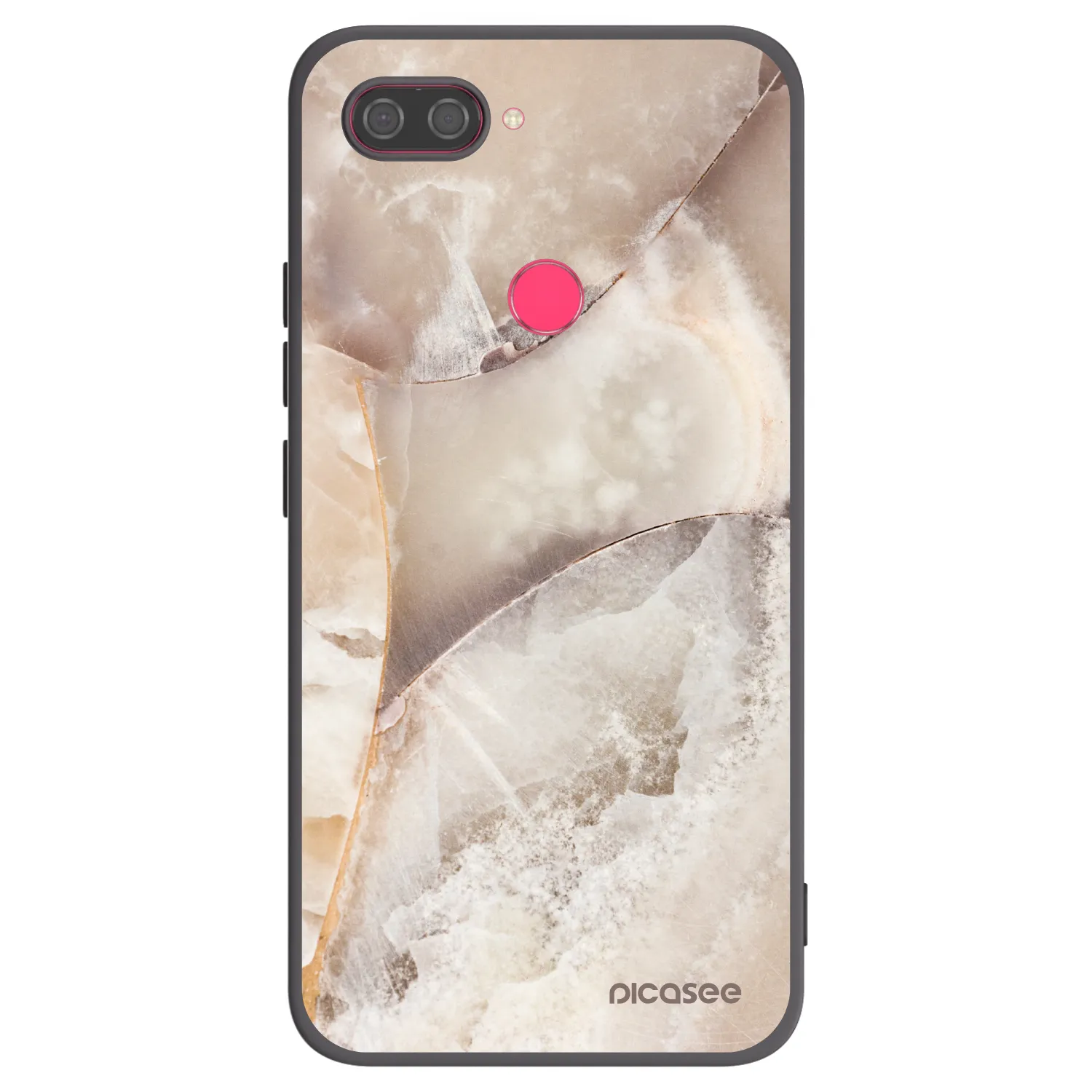 Picasee silikónový čierny obal pre Xiaomi Mi 8 Lite - Cream marble