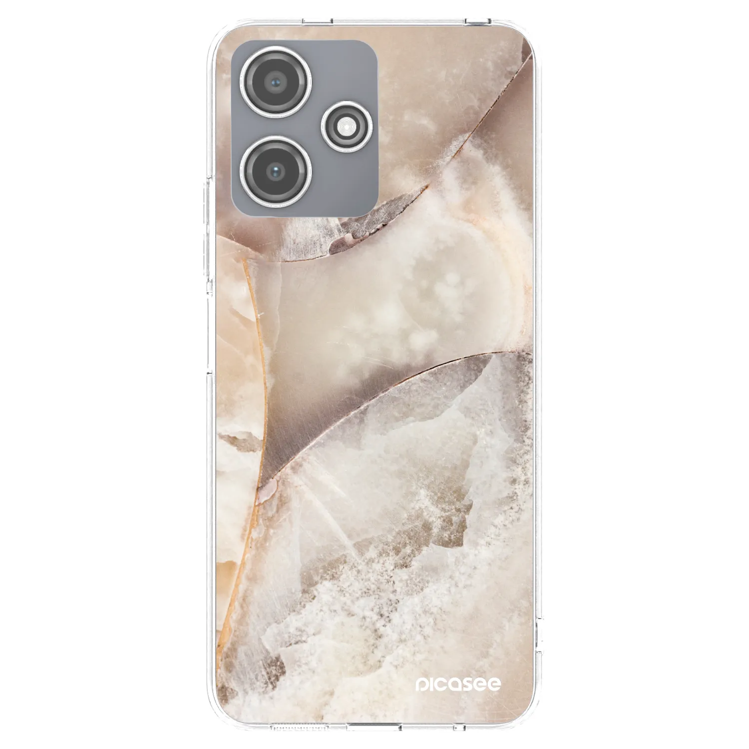 Picasee silikónový prehľadný obal pre Xiaomi Redmi 12 5G - Cream marble