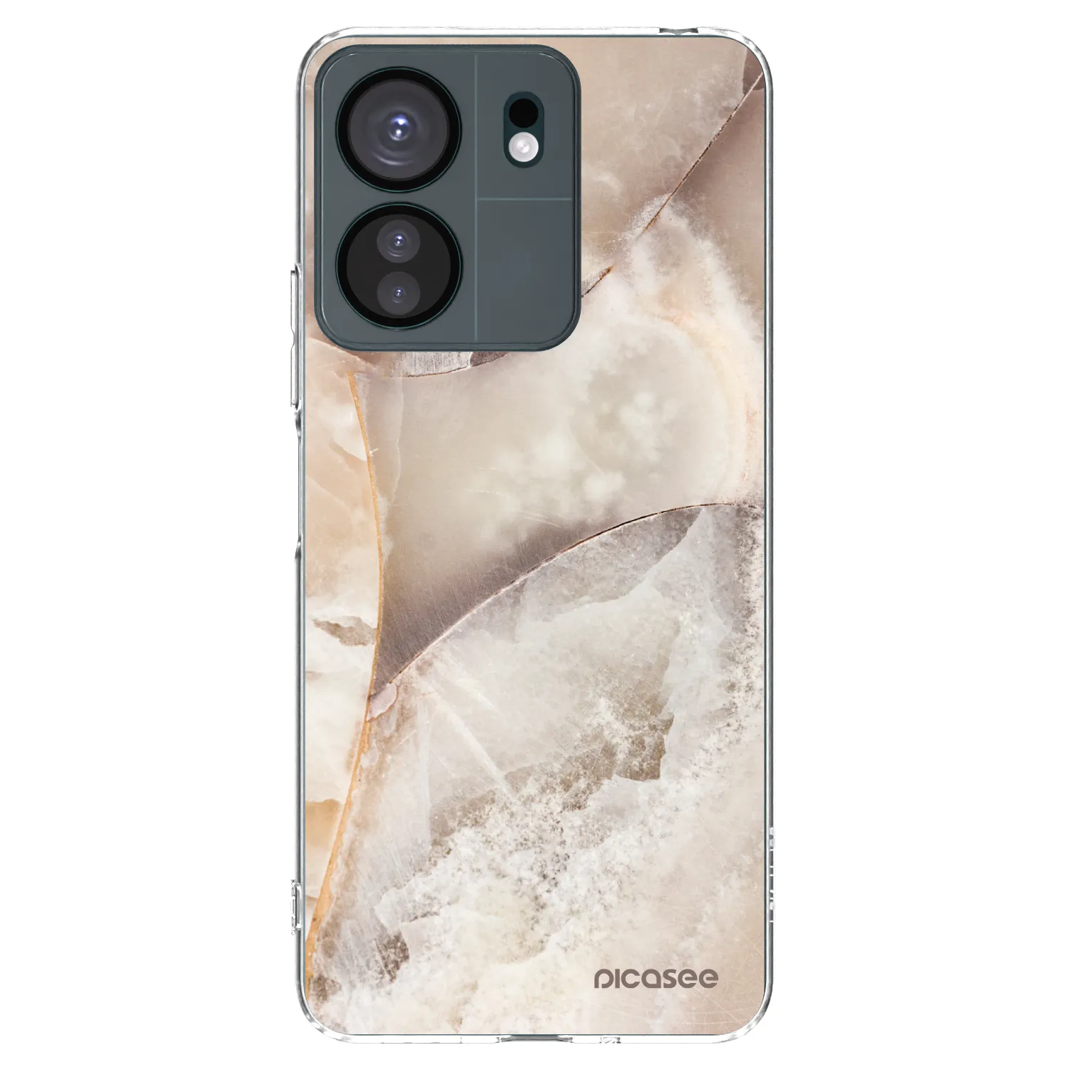 Silikónový prehľadný obal pre Xiaomi Redmi 13C 4G - Cream marble