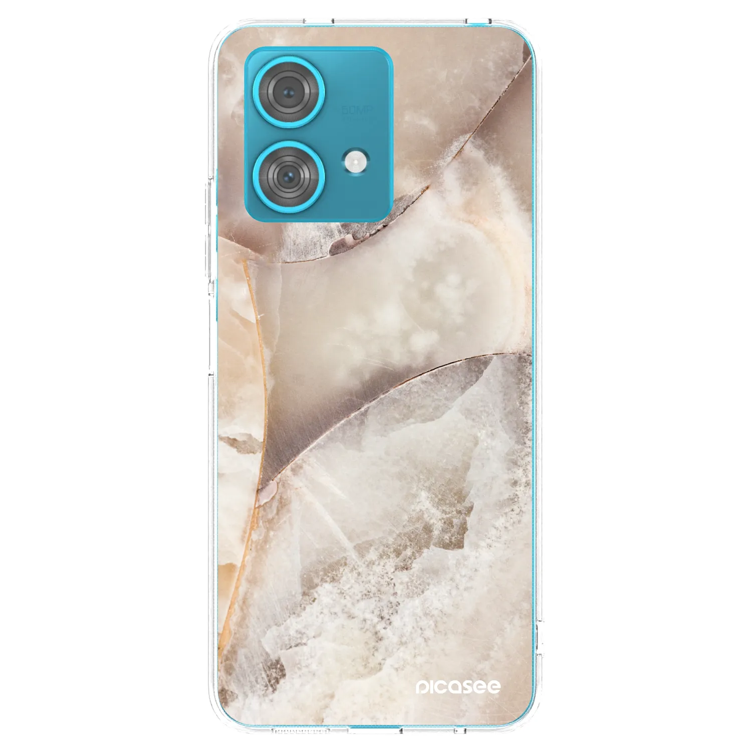 Picasee silikónový prehľadný obal pre Motorola Edge 40 Neo - Cream marble