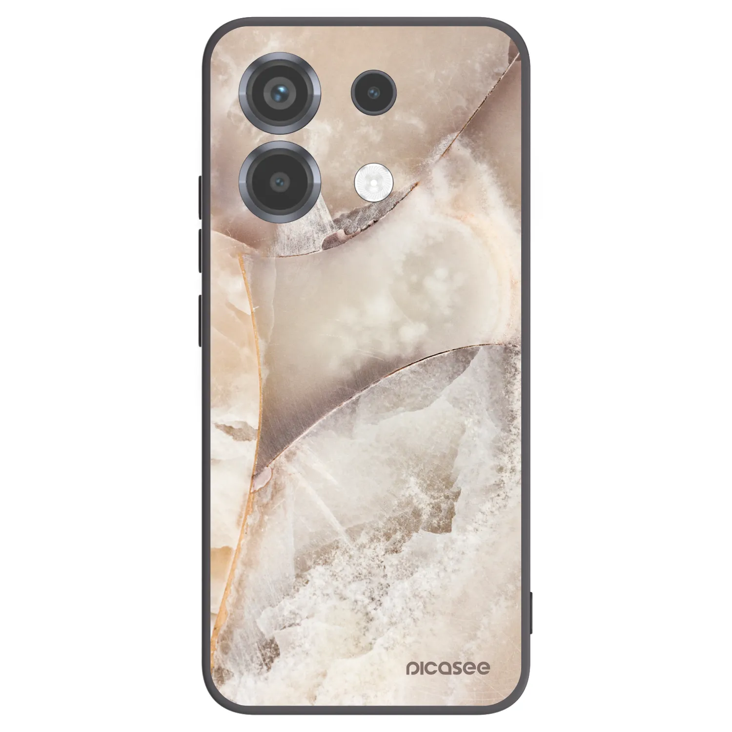 Picasee silikónový čierny obal pre Xiaomi Poco X6 - Cream marble