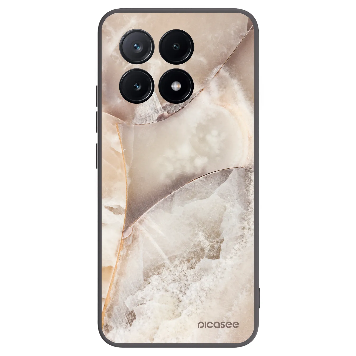 Picasee silikónový čierny obal pre Xiaomi Poco X6 Pro - Cream marble