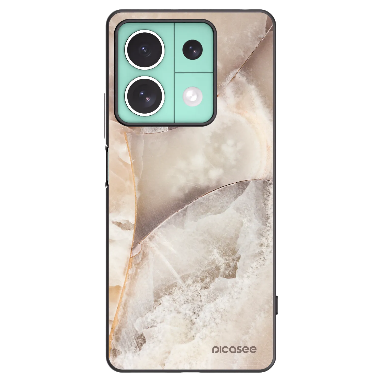 Picasee silikónový čierny obal pre Xiaomi Redmi Note 13 5G - Cream marble