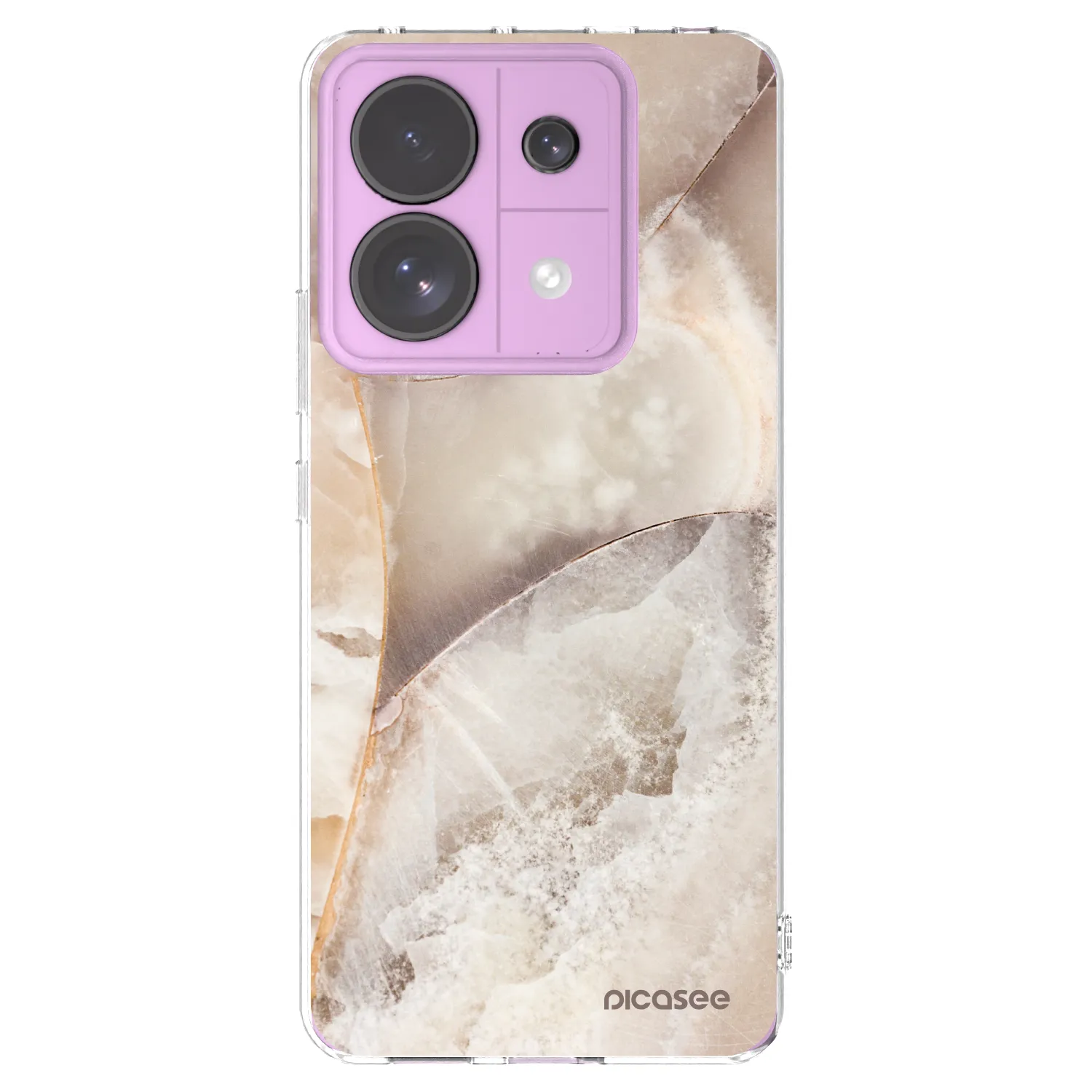 Picasee silikónový prehľadný obal pre Xiaomi Redmi Note 13 Pro 5G - Cream marble