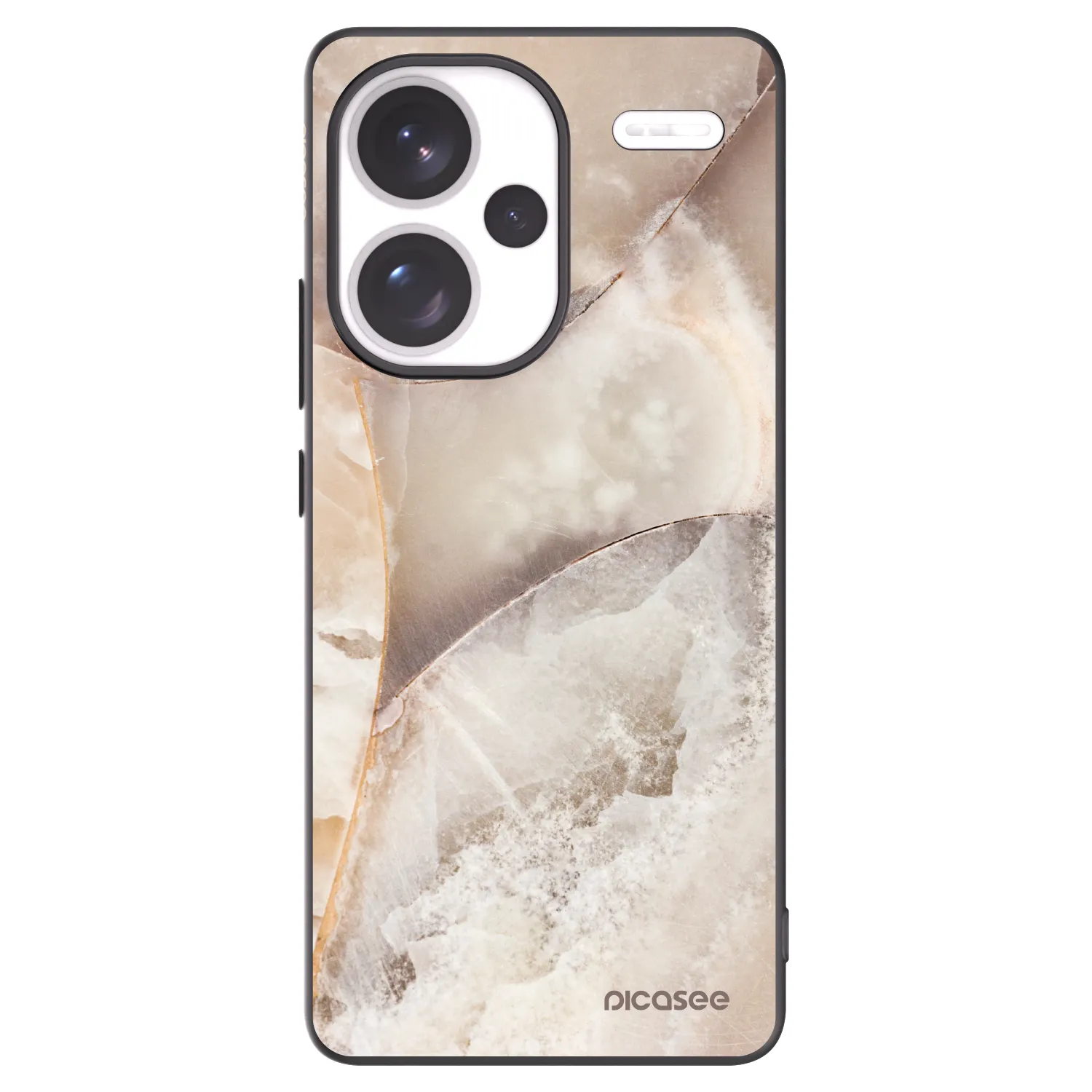 Silikónový čierny obal pre Xiaomi Redmi Note 13 Pro+ 5G - Cream marble