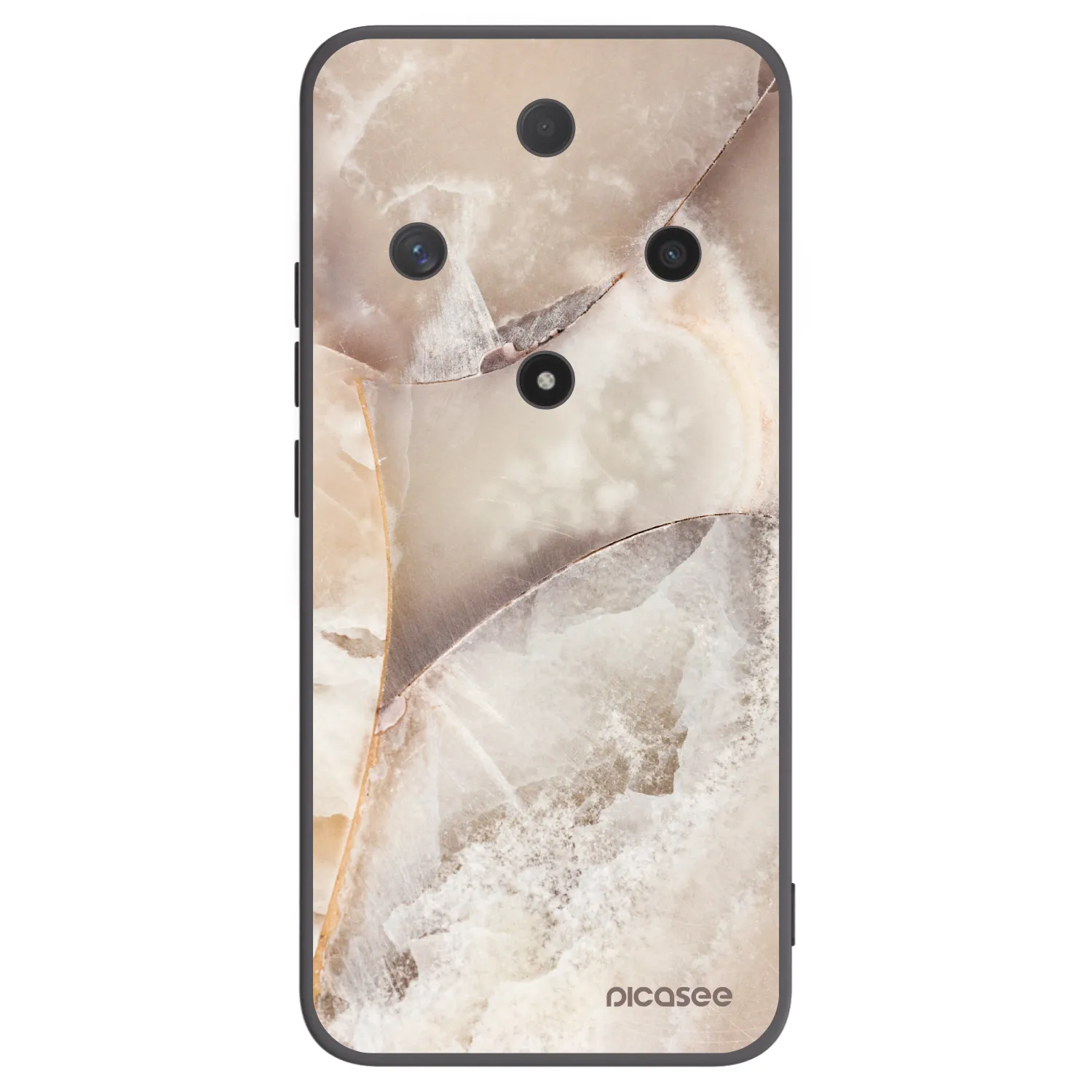 Picasee silikónový čierny obal pre Honor Magic6 Lite 5G - Cream marble
