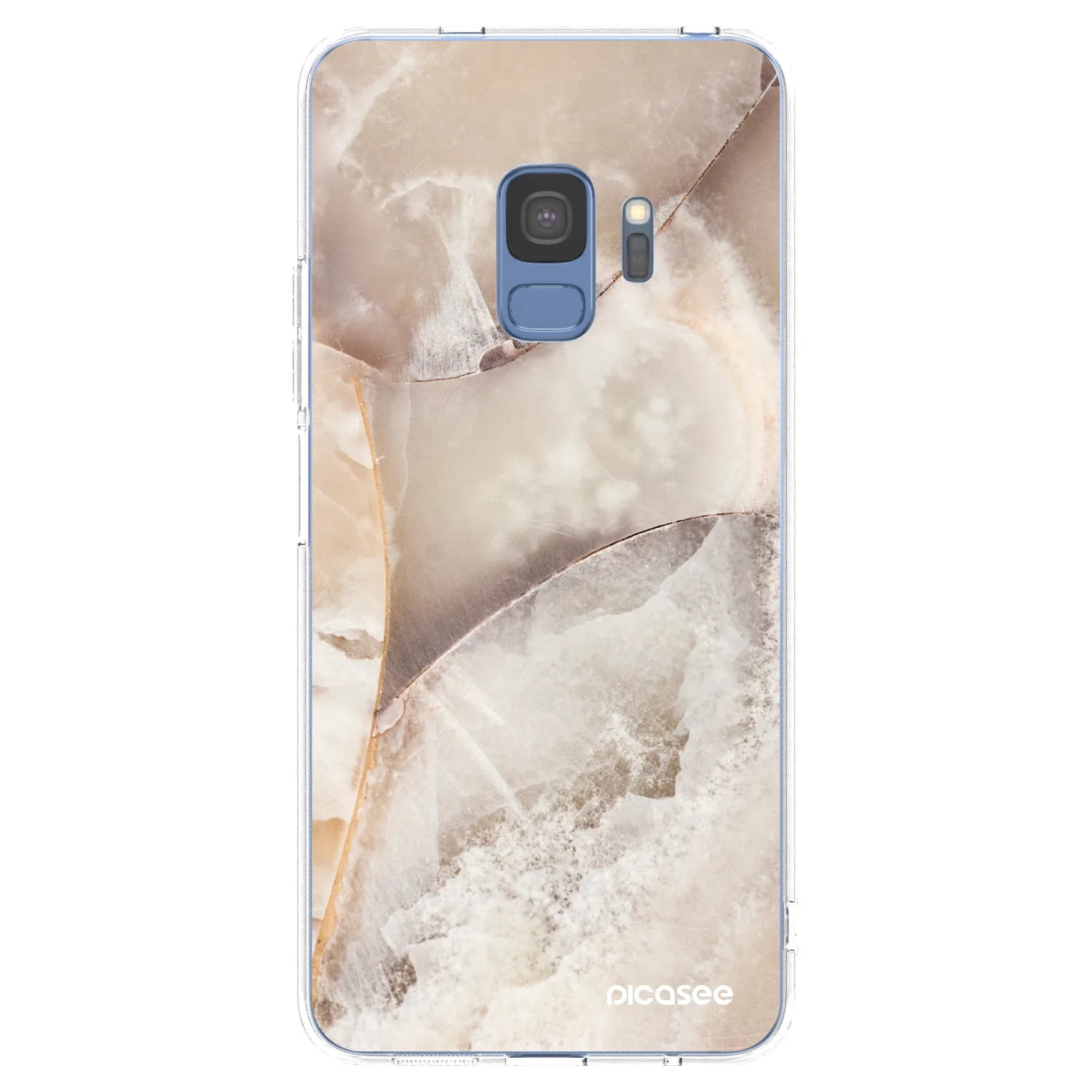 Picasee silikónový prehľadný obal pre Samsung Galaxy S9 G960F - Cream marble
