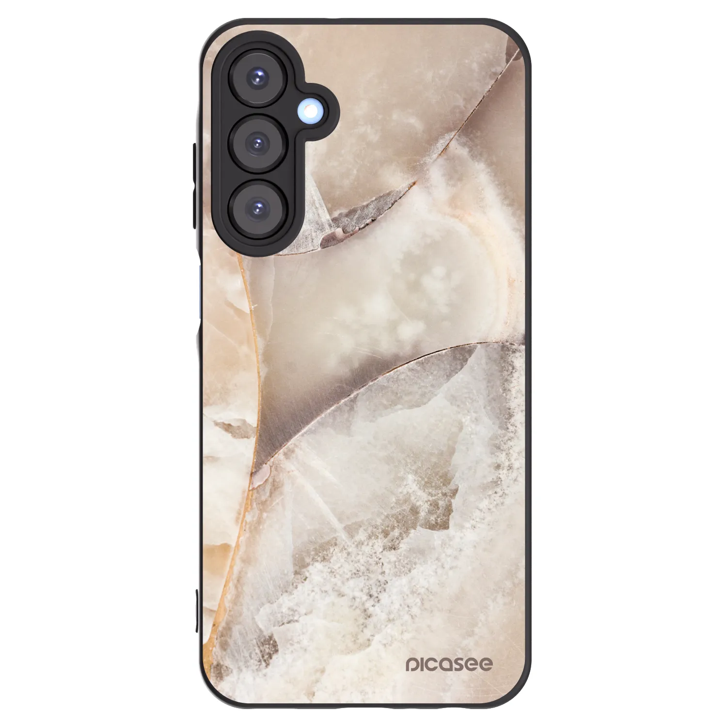 Picasee silikónový čierny obal pre Samsung Galaxy A25 A256B 5G - Cream marble