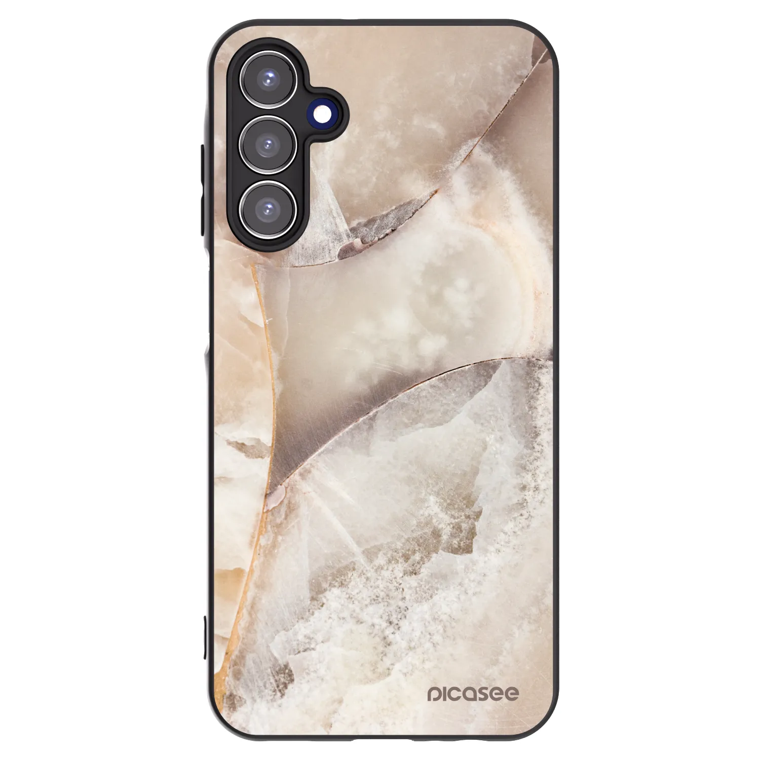 Picasee silikónový čierny obal pre Samsung Galaxy A15 A156B 5G - Cream marble