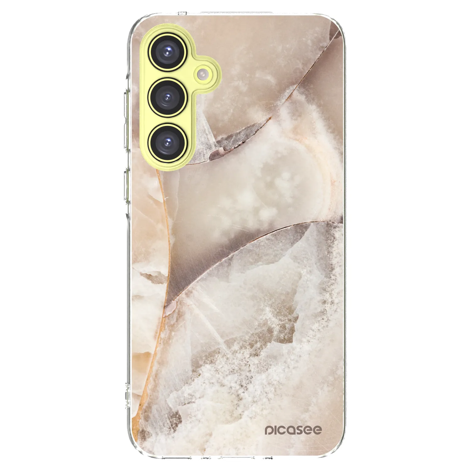 Picasee silikónový prehľadný obal pre Samsung Galaxy A35 5G A356B - Cream marble
