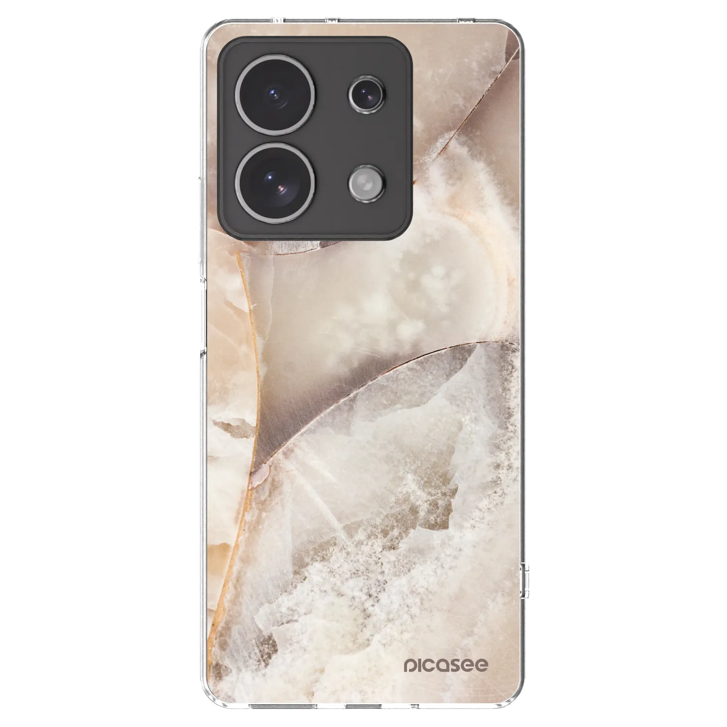 Picasee silikónový prehľadný obal pre Xiaomi Redmi Note 13 4G - Cream marble