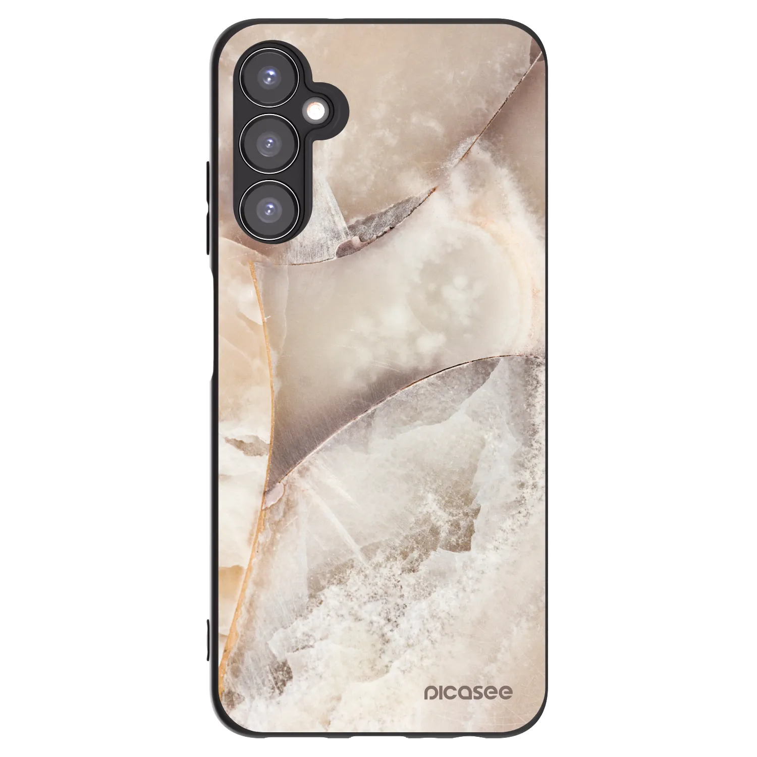 Picasee silikónový čierny obal pre Samsung Galaxy A05s A057G - Cream marble
