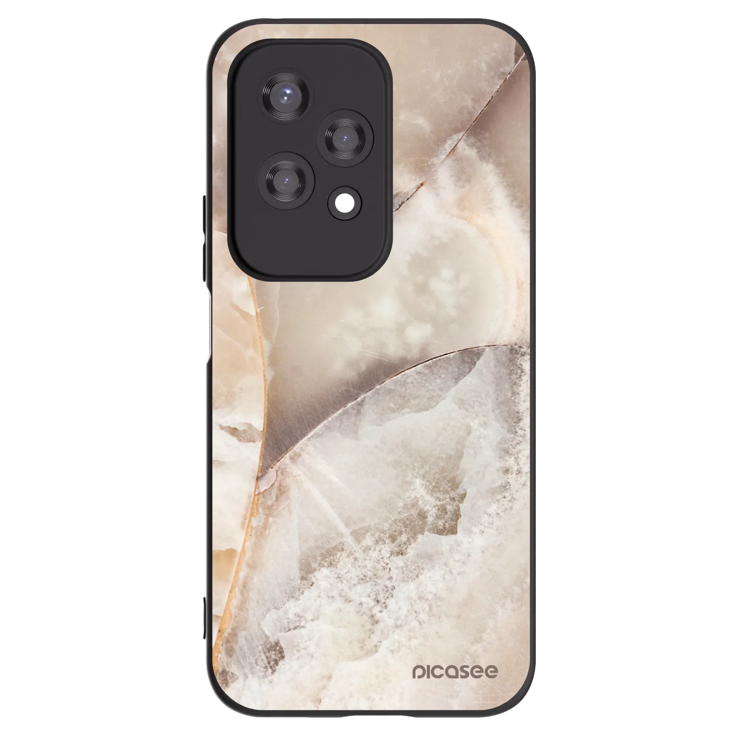 Silikónový čierny obal pre Honor 200 Lite - Cream marble
