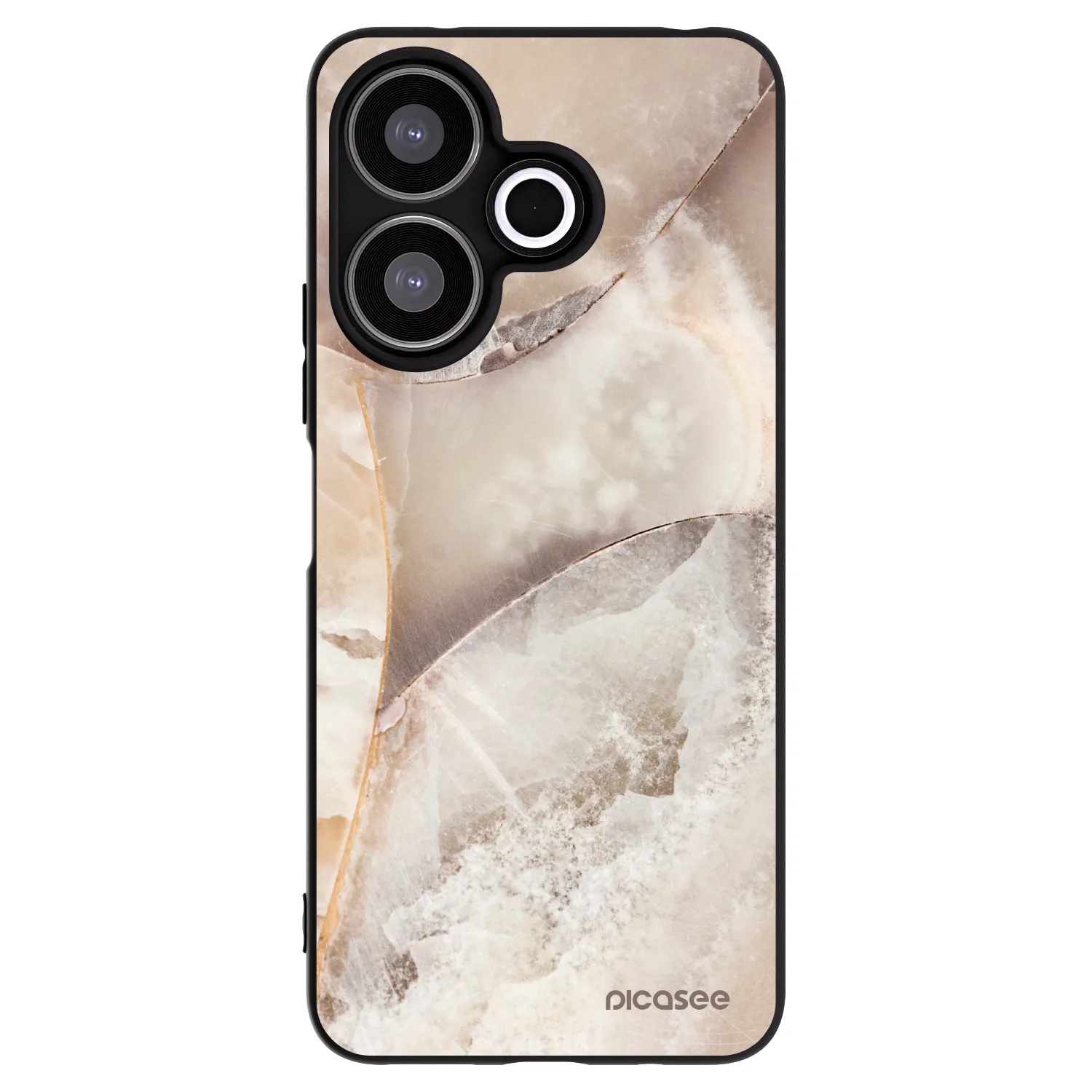 Silikónový čierny obal pre Xiaomi Redmi 13 4G - Cream marble