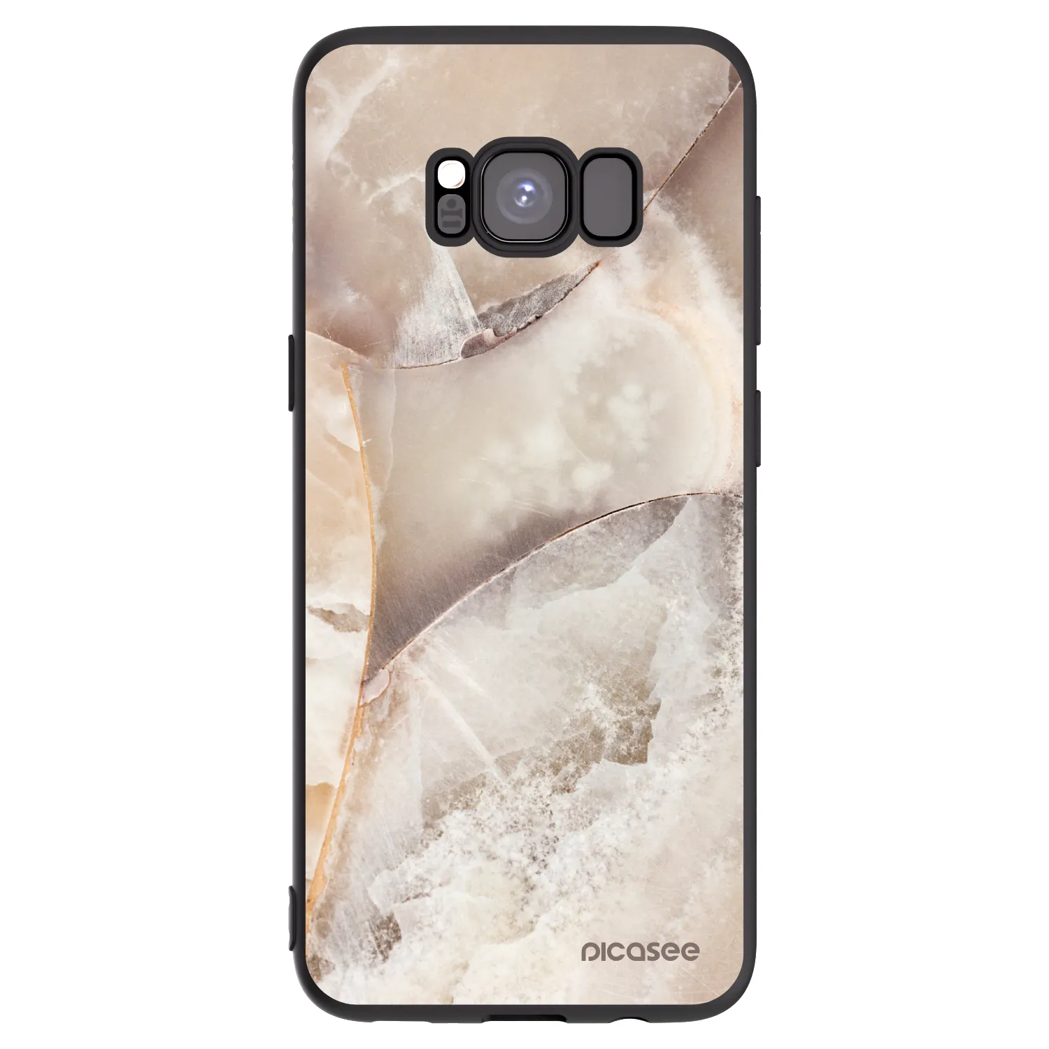 Picasee silikónový čierny obal pre Samsung Galaxy S8 G950F - Cream marble