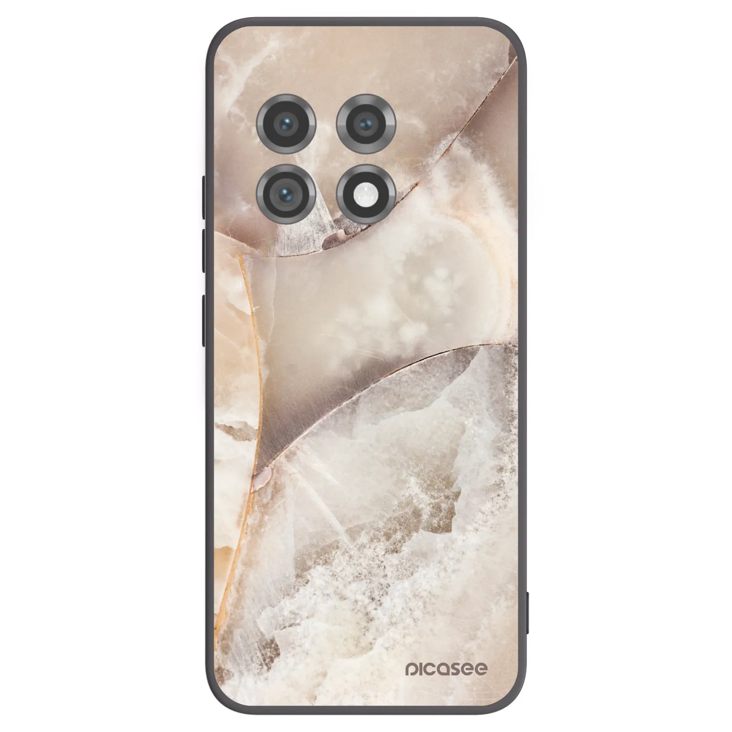 Picasee silikónový čierny obal pre OnePlus 11 5G - Cream marble