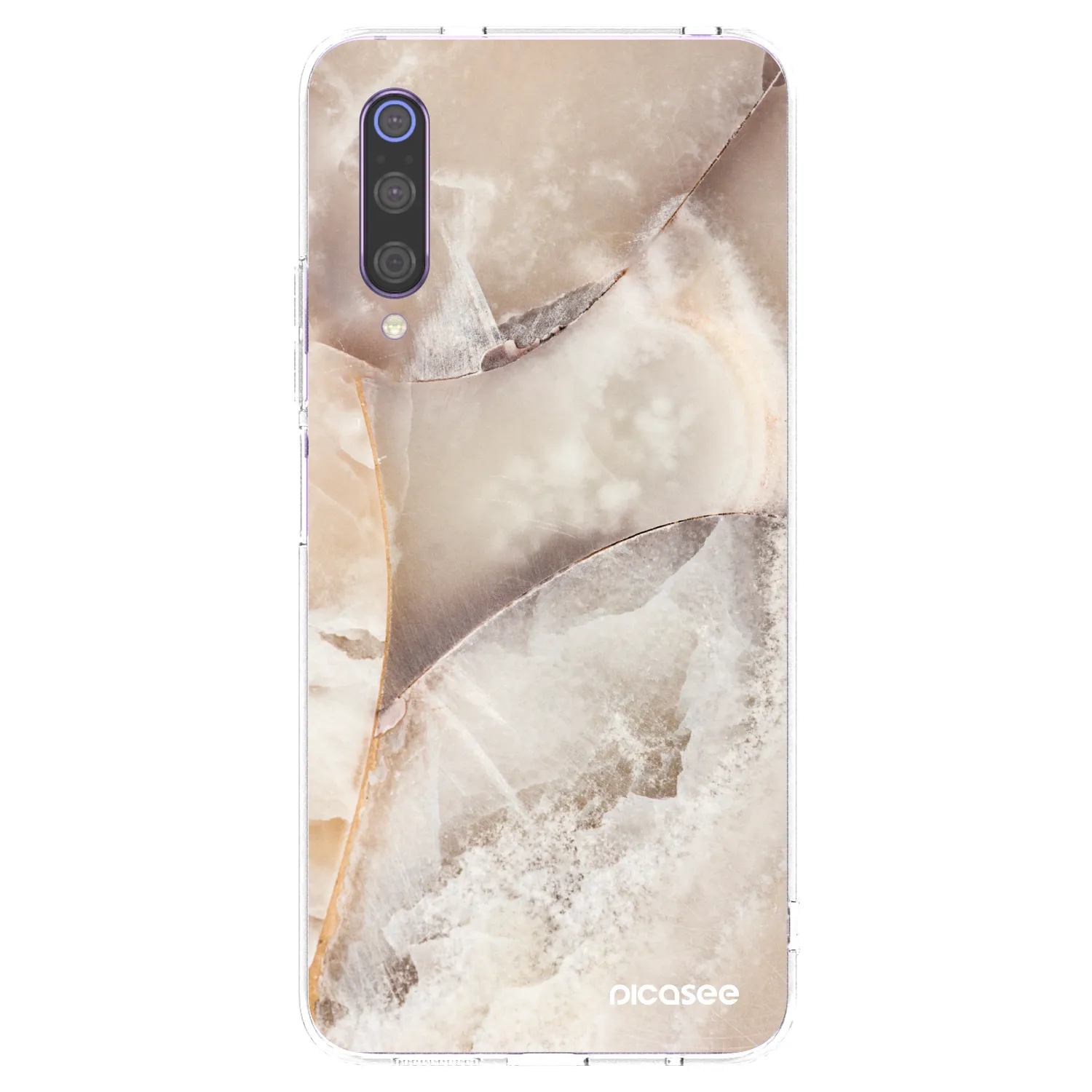 Picasee silikónový prehľadný obal pre Xiaomi Mi 9 - Cream marble