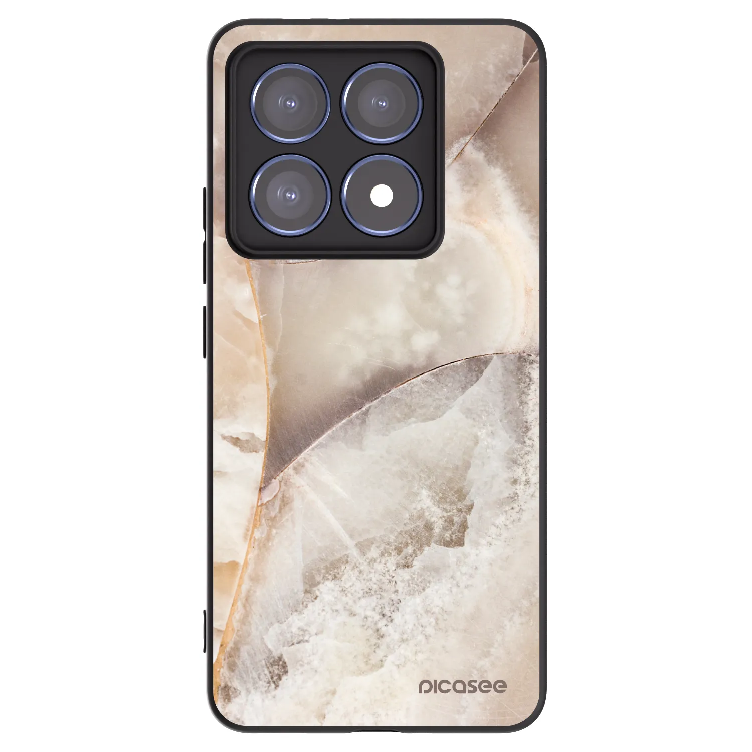 Picasee silikónový čierny obal pre Xiaomi 14T Pro - Cream marble