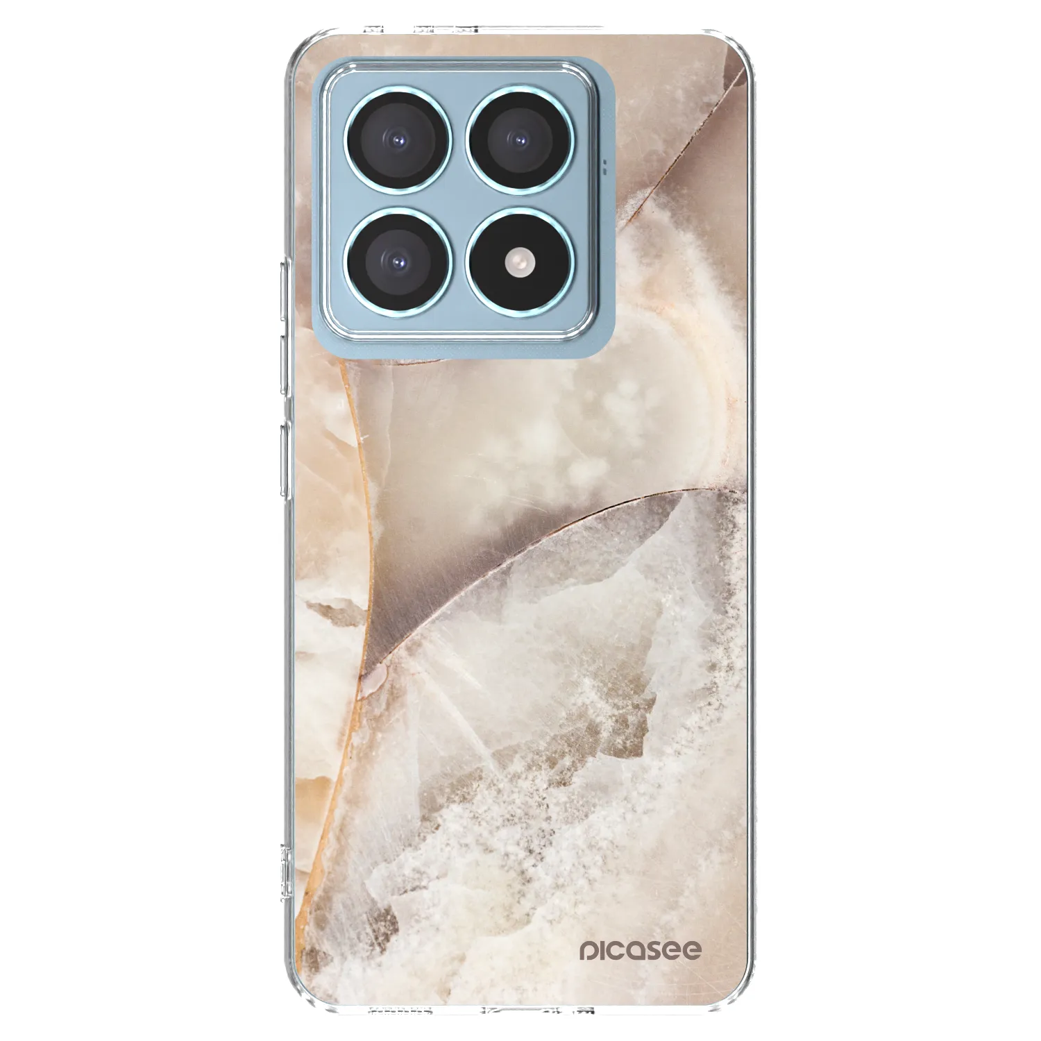 Picasee silikónový prehľadný obal pre Xiaomi 14T Pro - Cream marble