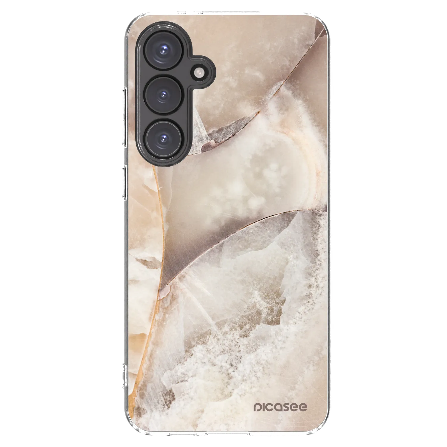 Picasee silikónový prehľadný obal pre Samsung Galaxy S24 FE S721B - Cream marble