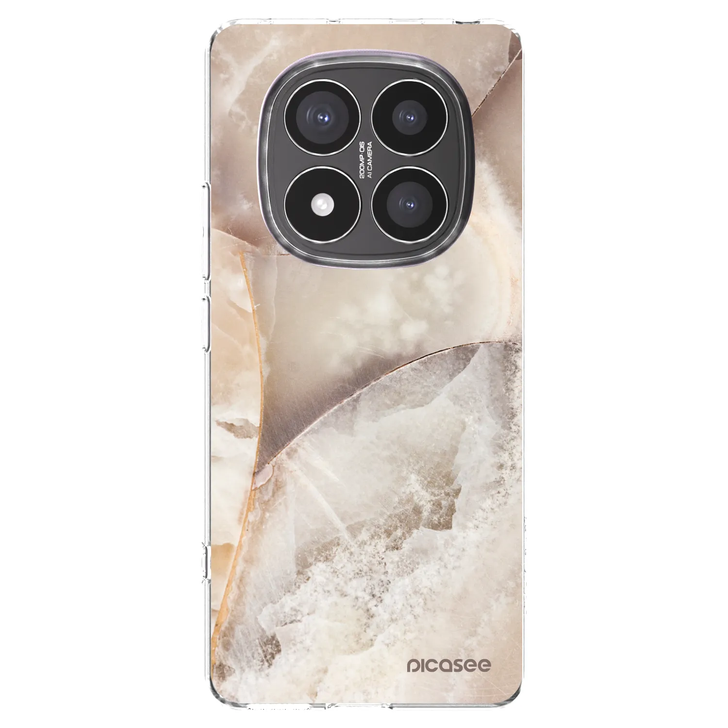 Silikónový prehľadný obal pre Xiaomi Redmi Note 14 Pro+ 5G - Cream marble