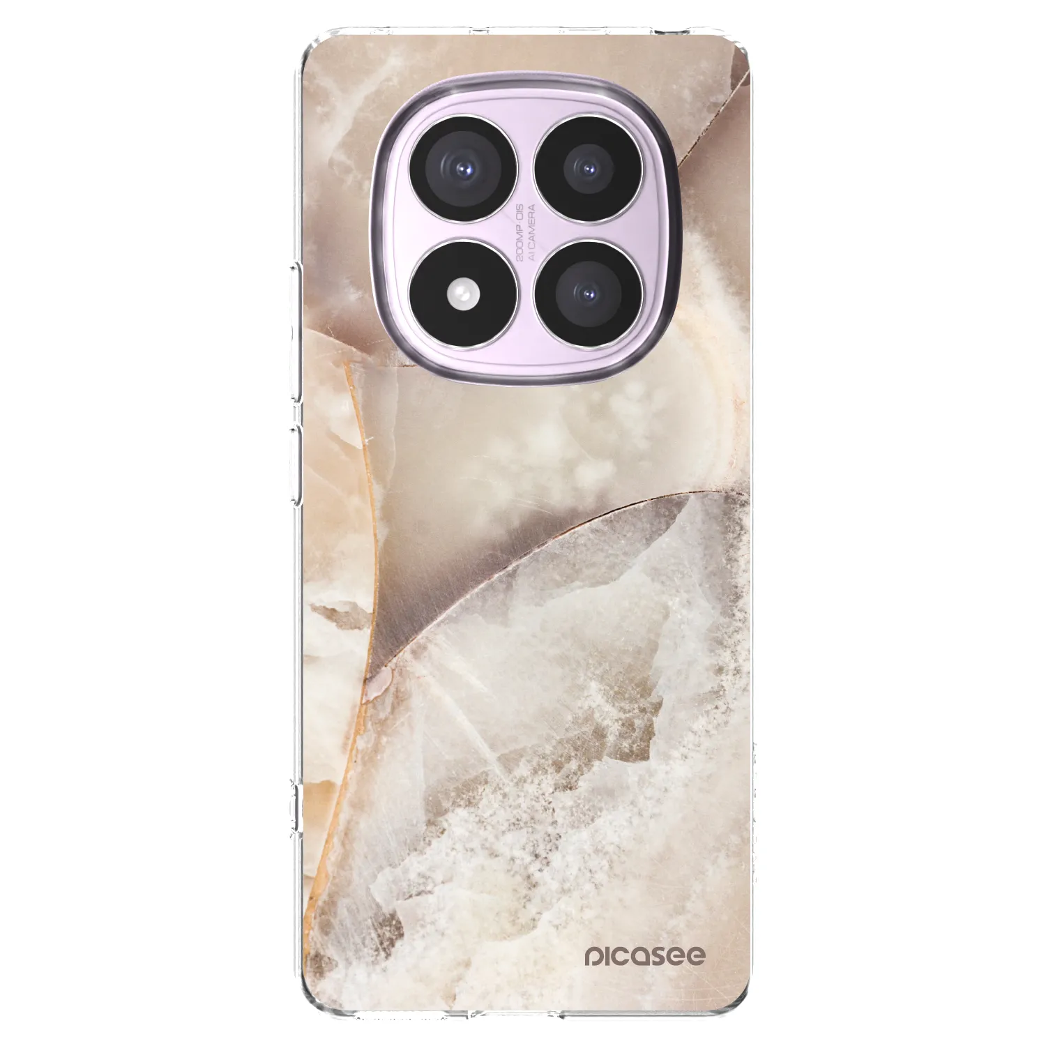 Silikónový prehľadný obal pre Xiaomi Redmi Note 14 Pro 5G - Cream marble
