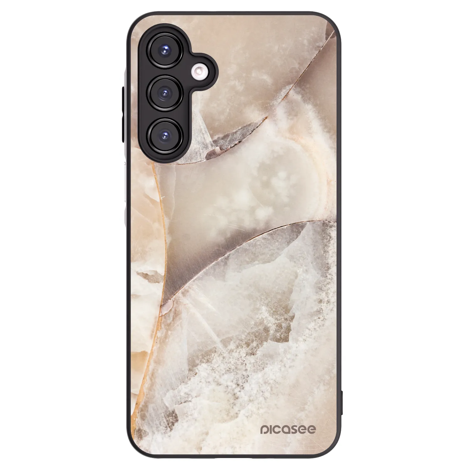 Picasee silikónový čierny obal pre Samsung Galaxy A16 5G - Cream marble