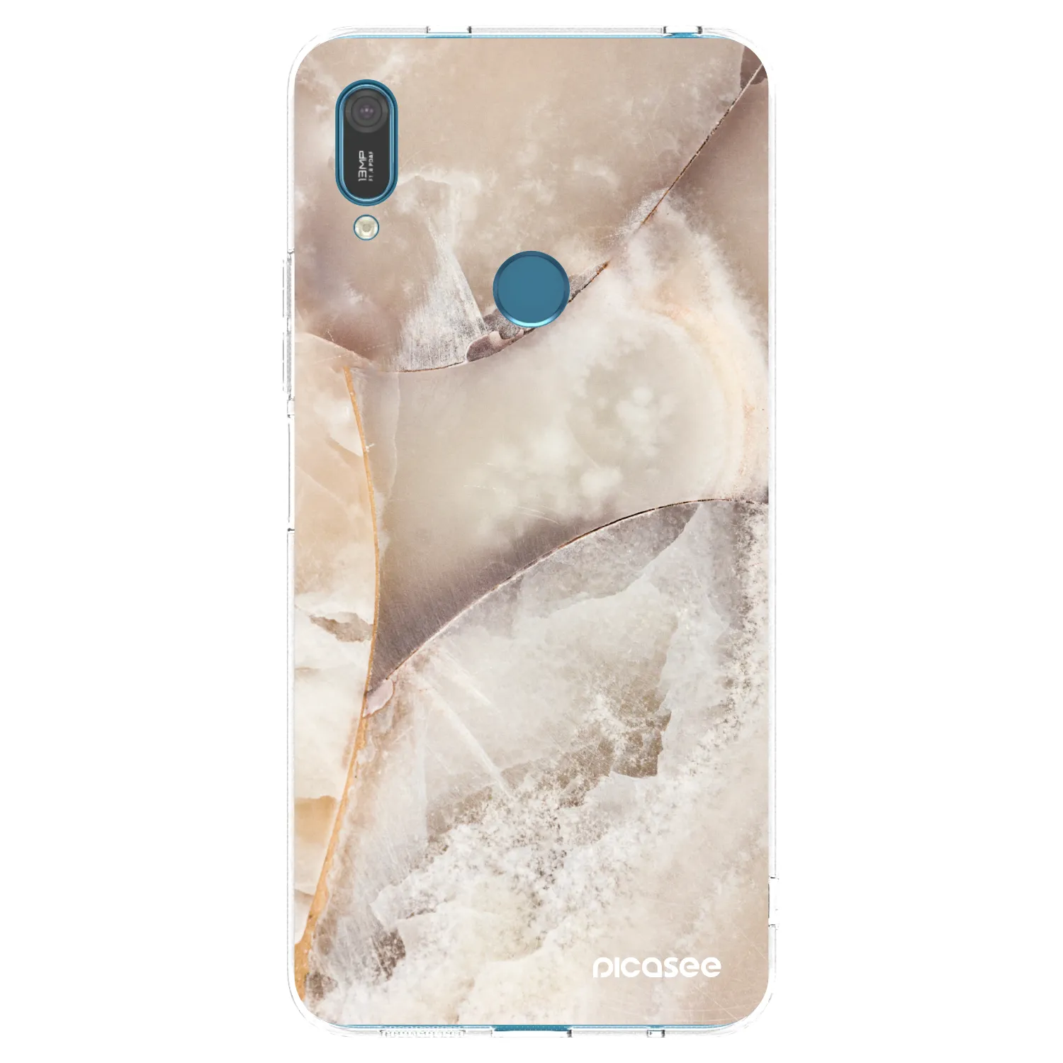 Picasee silikónový prehľadný obal pre Huawei Y7 2019 - Cream marble