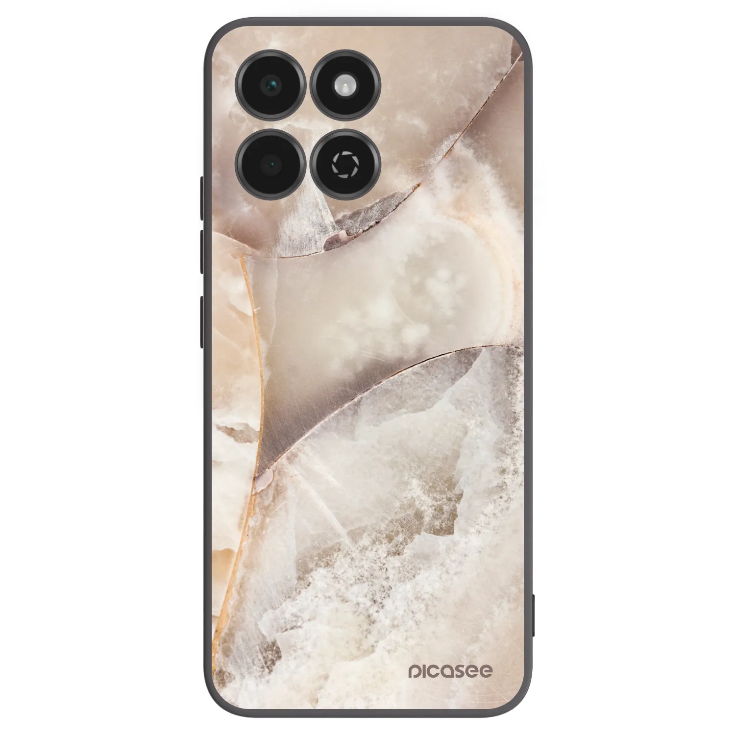 Picasee silikónový čierny obal pre Honor 200 Smart 5G - Cream marble