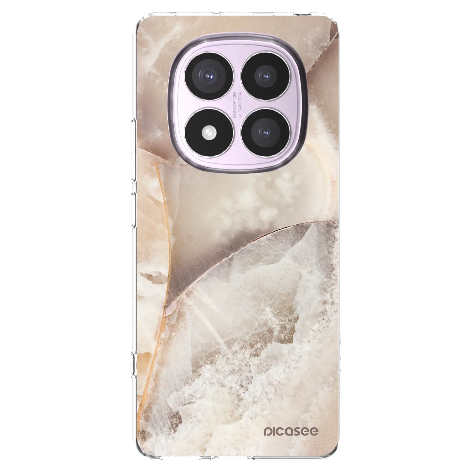 Silikónový prehľadný obal pre Xiaomi Redmi Note 14 Pro 4G - Cream marble