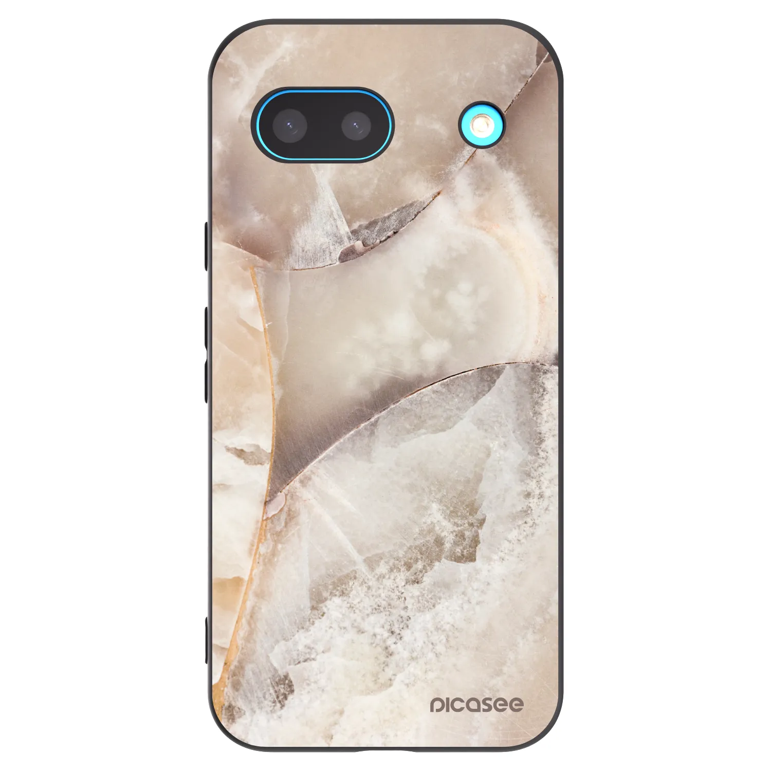 Silikónový čierny obal pre Google Pixel 8 - Cream marble