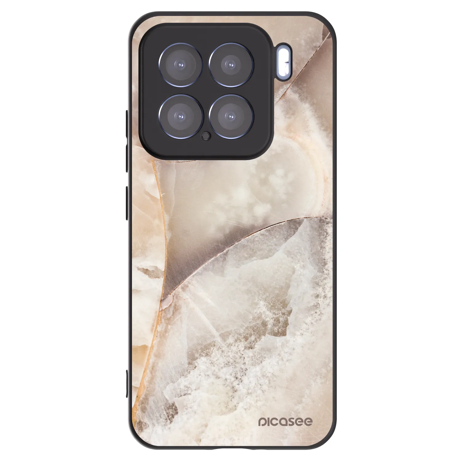 Silikónový čierny obal pre Xiaomi 15 - Cream marble