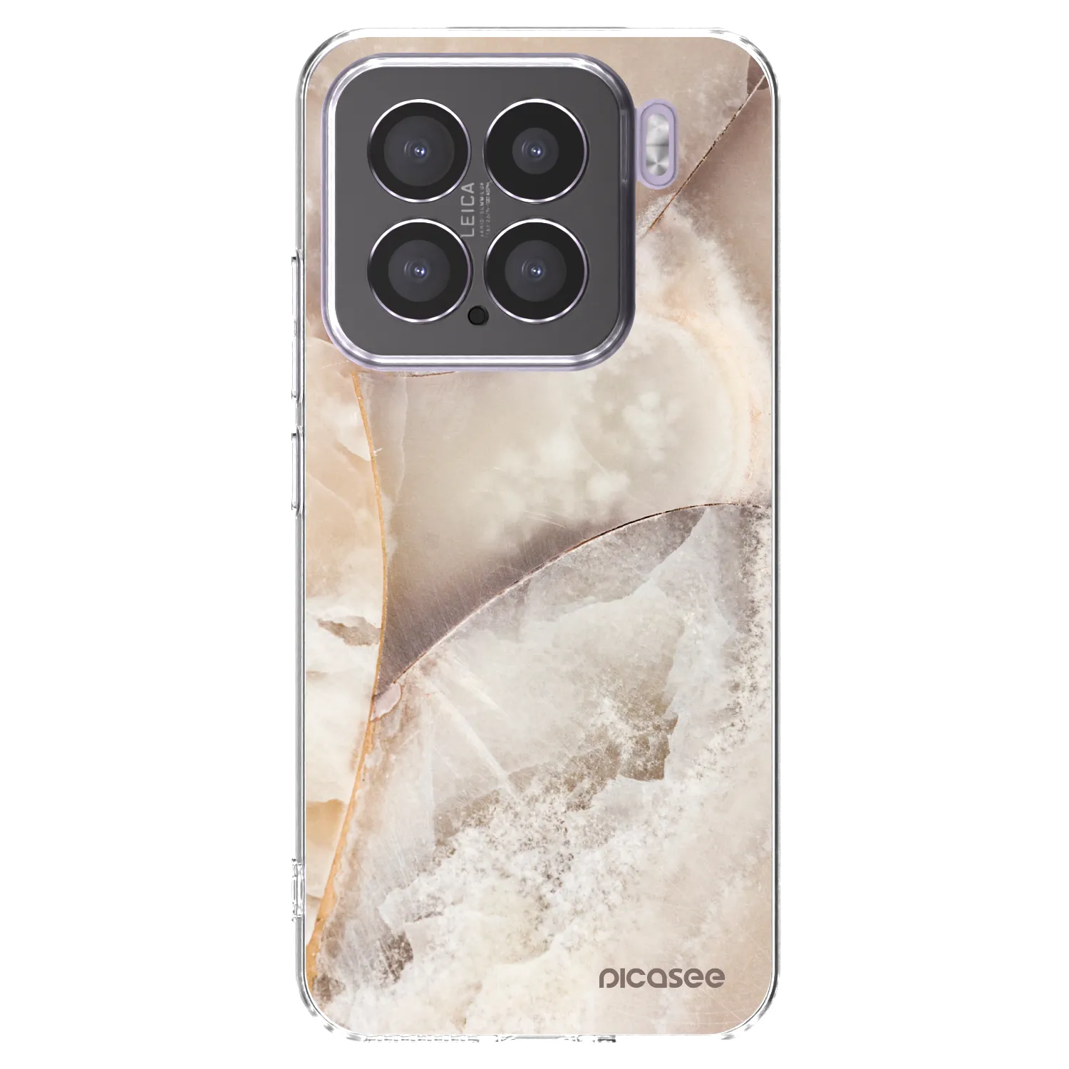Silikónový prehľadný obal pre Xiaomi 15 - Cream marble