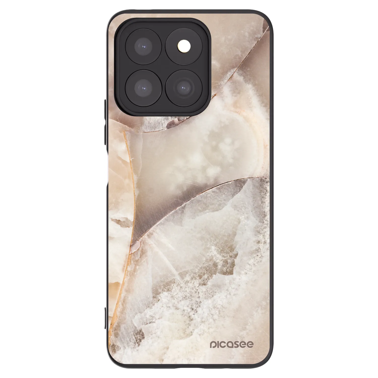 Picasee silikónový čierny obal pre Honor X8c - Cream marble