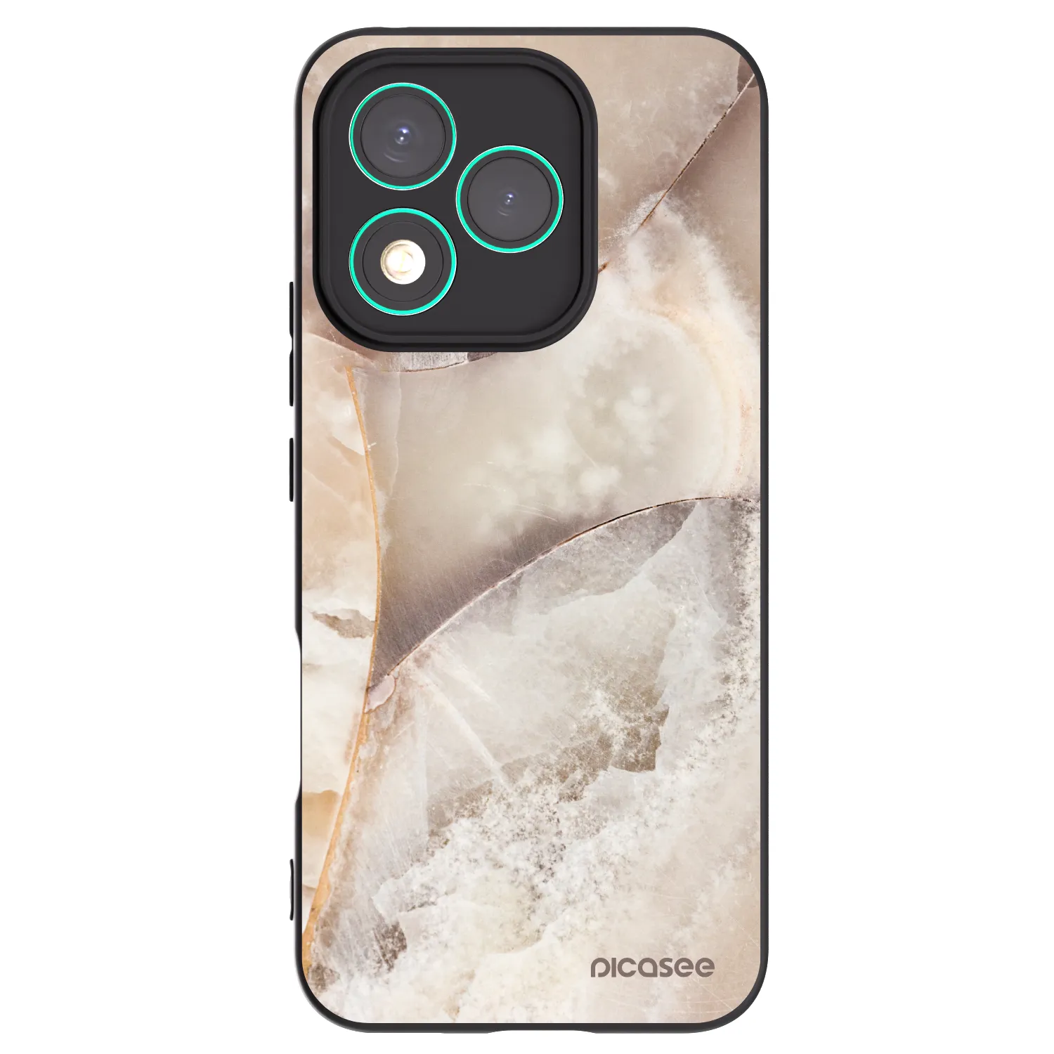 Picasee silikónový čierny obal pre Honor 400 Lite 5G - Cream marble