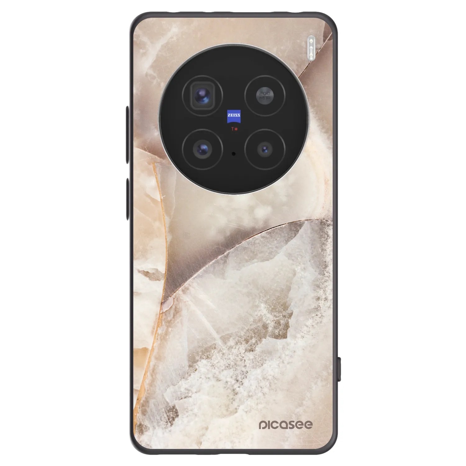 Picasee silikónový čierny obal pre Vivo X200 Pro - Cream marble