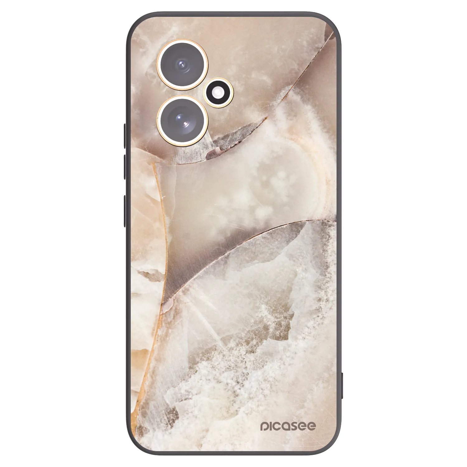 Picasee silikónový čierny obal pre Honor 400 5G - Cream marble