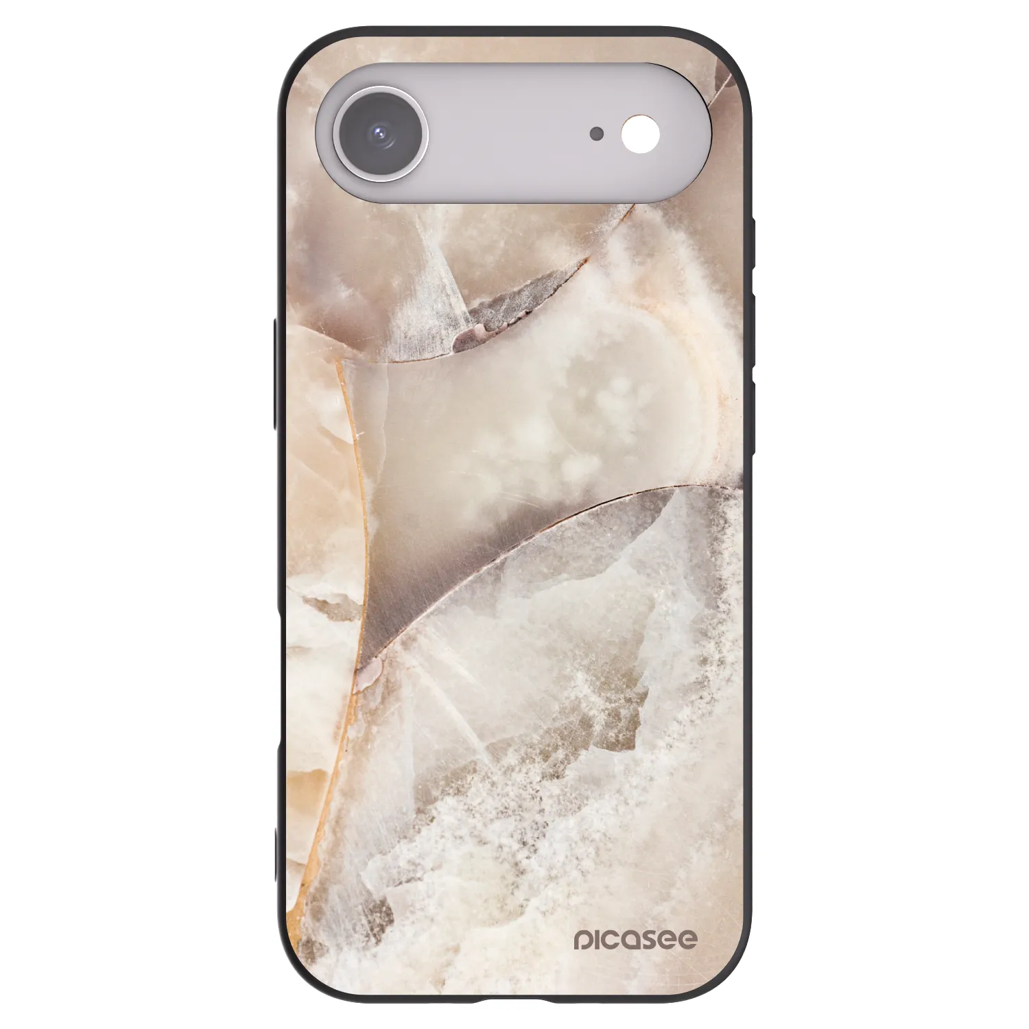 Silikónový čierny obal pre Apple iPhone Air - Cream marble