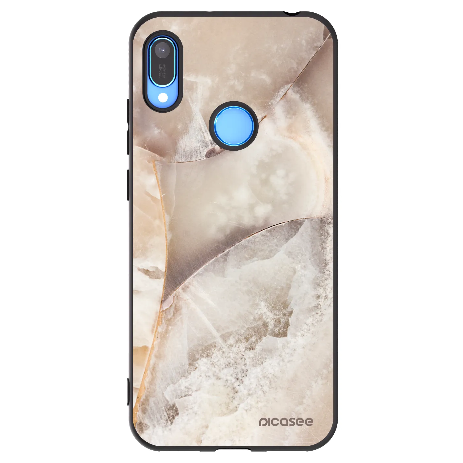Picasee silikónový čierny obal pre Huawei Y6 2019 - Cream marble