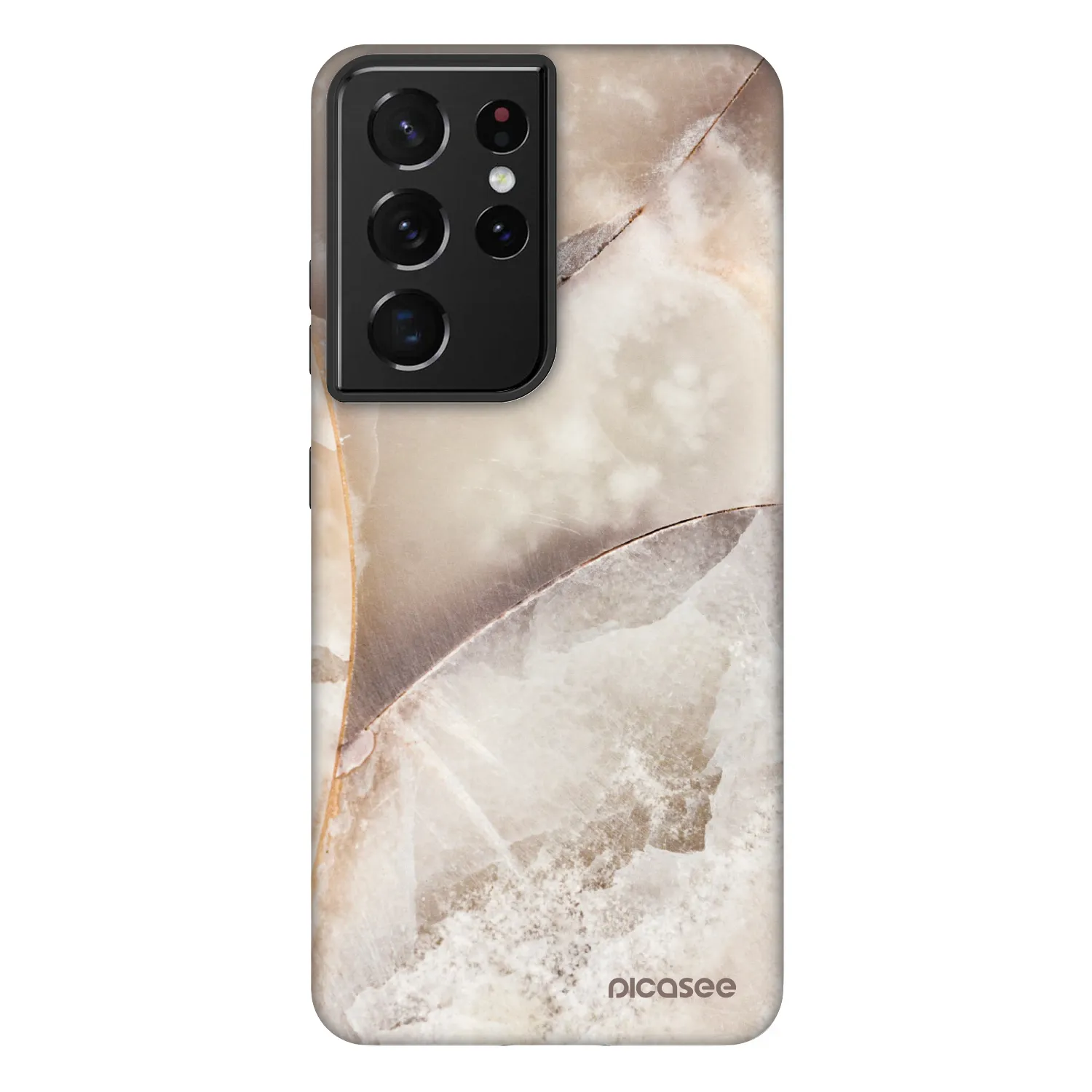 Picasee Fashion Case pre Samsung Galaxy S21 Ultra 5G G998B - Cream marble