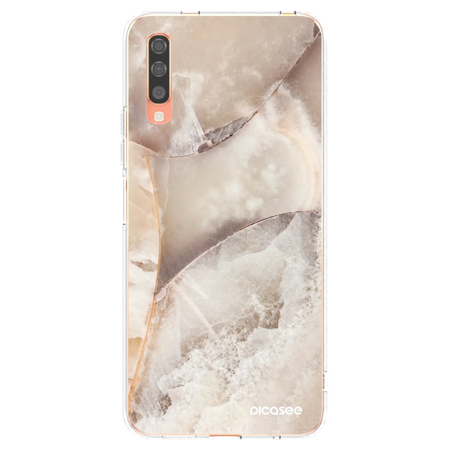 Picasee silikónový prehľadný obal pre Samsung Galaxy A70 A705F - Cream marble