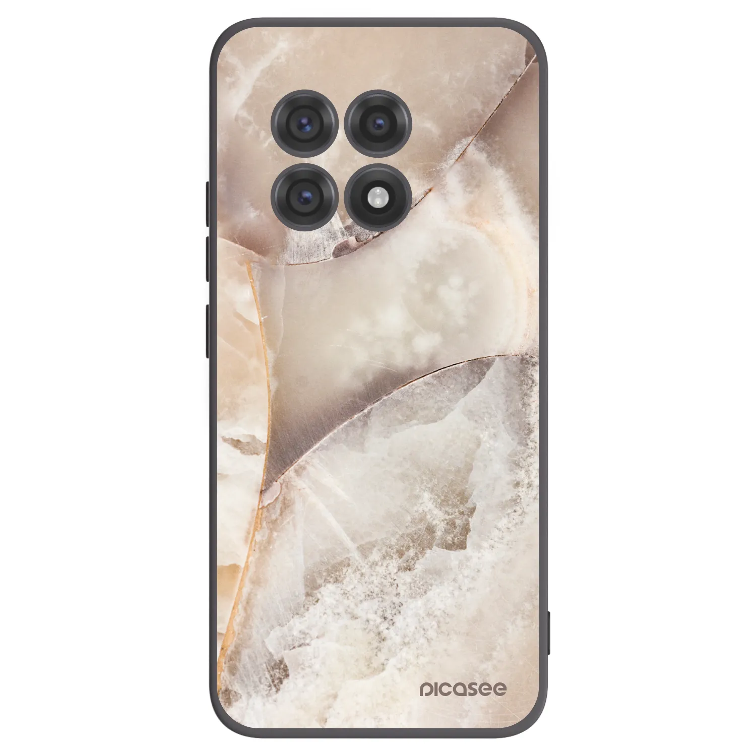 Picasee silikónový čierny obal pre OnePlus 13R 5G - Cream marble