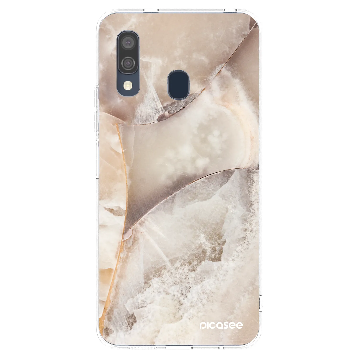 Picasee silikónový prehľadný obal pre Samsung Galaxy A40 A405F - Cream marble
