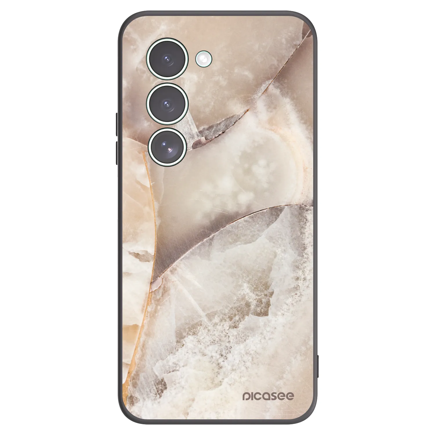 Picasee silikónový čierny obal pre Xiaomi Redmi 15 5G - Cream marble
