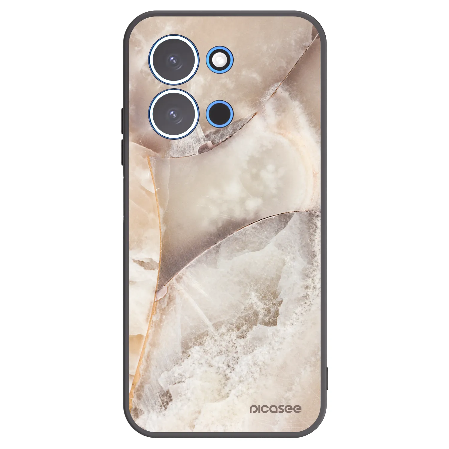 Picasee silikónový čierny obal pre Xiaomi Redmi 15C 4G - Cream marble