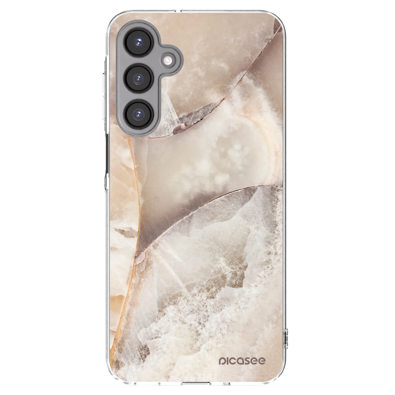 Picasee silikónový prehľadný obal pre Samsung Galaxy A16 4G - Cream marble
