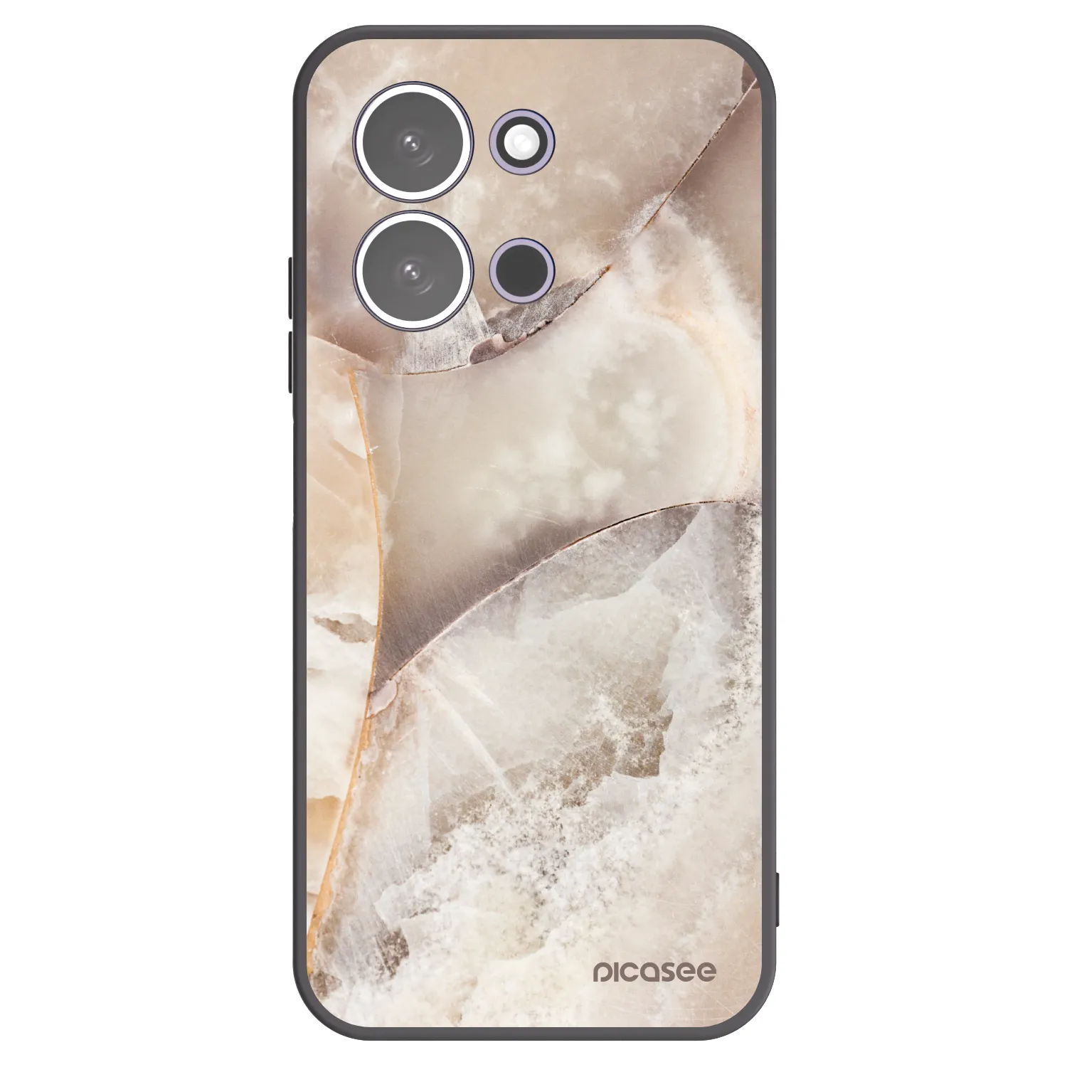 Picasee silikónový čierny obal pre Xiaomi Redmi 15C 5G - Cream marble
